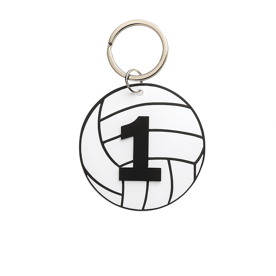 Volleyball Number Keychains 1-99